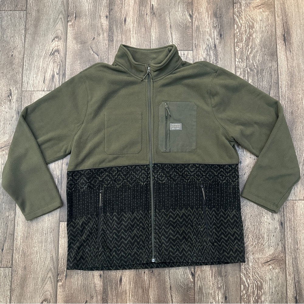 Roark Zip Up Soft Fleece Landfall Jacket Sweater Men’s Size XXL Military Green